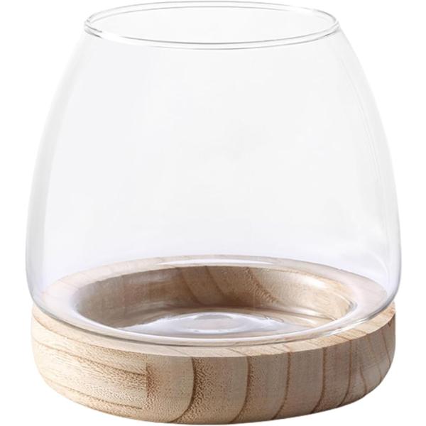 金魚鉢 ガラス メダカ 木製パレット 水槽 リビング 玄関 書斎( ミニサイズ)