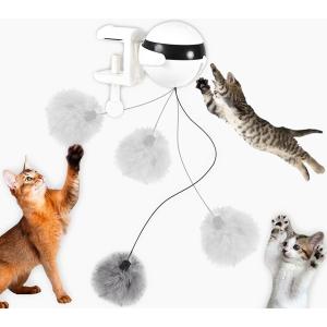 猫じゃらし 電動 おもちゃ 運動不足解消( ホワイト)｜zebrand-shop