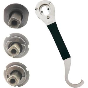 自転車 ボトムブラケット 修理工具 スパナ リムーバー フックレンチ mtb ロードバイク(ブラック)