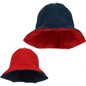 サウナハット メンズ レディース ナイロン サウナ帽子 フリーサイズ ネイビーxレッド( ネイビー/レッド,  Free Size)｜zebrand-shop