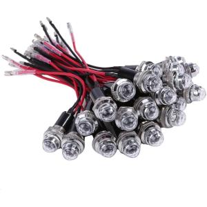 24V LED パイロット ランプ ダイヤカット 20個セット 16mm 16φ