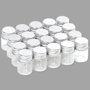小瓶 ガラス 密閉 ガラス瓶 ミニボトル 小分け 20個 セット クリア 5ml