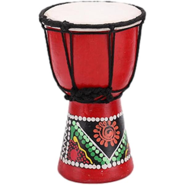 ジャンベ 手作りアフリカンドラム 木製パーカッション 打楽器 ランダムカラー( 10cm)