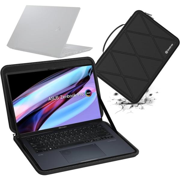 ハード EVA 保護スリーブケース 14.5インチ ASUS Pro MDM( Black,  Fo...