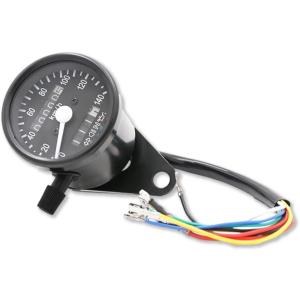 バイク用 機械式 LED ミニ スピードメーター 140km/h 60mm ホワイト