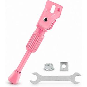 サイド スタンド 部品 工具 付属 子供 用 自転車 キック 片足 スプリング 内蔵 汎用 座金 (ピンク, 12インチ)