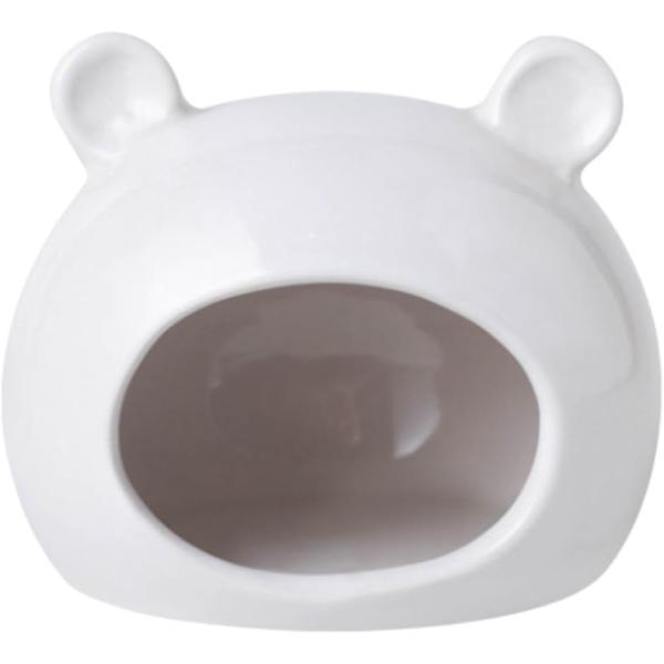 ペット用品 ハムスター 家 小動物 モルモット モモンガ 洗える 衛生的 セラミック製 (ホワイト,...
