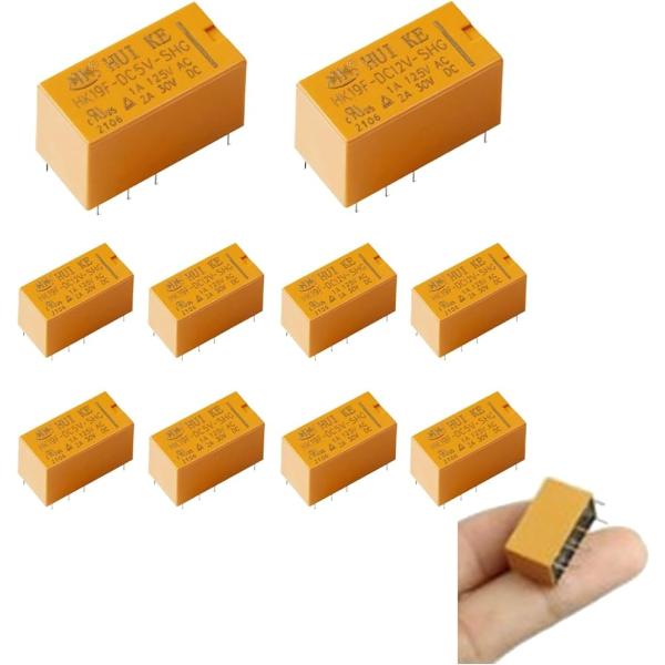 Arduino用 小型リレー HK19F DIY 電磁リレー 8ピン 10個セット DC5V (HK...