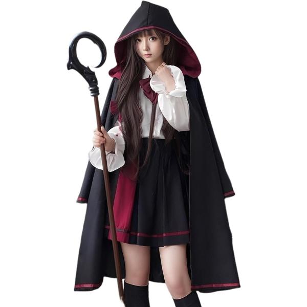 魔法少女 コスプレ ロリータ コスチューム 魔法使い 衣装 ゴスロリ ハロウィン 仮装 魔法学校 (...