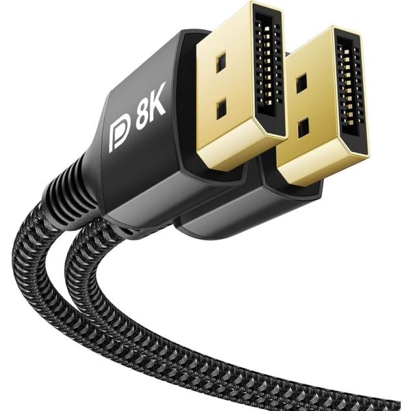 DisplayPort ケーブル DP1.4規格 8K@60Hz / 4K@144Hz HDR HD...