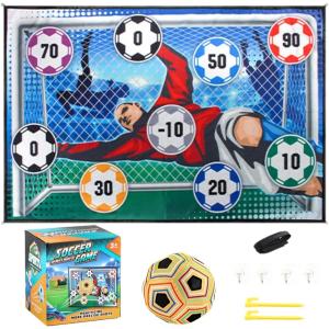 特大.サッカー少年の置物.高さ３２センチ位.オマケ付きます サッカー 的当て ゲーム 柔らかいボール付き 子供用 (ブルー, 幅150cm