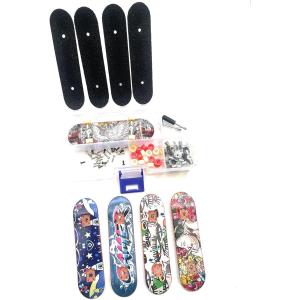 フィンガー スケート ボード 5 個入 指 スケボー 組立 キット 部品 ケース入