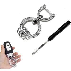 キラキラ3連リングキーホルダー