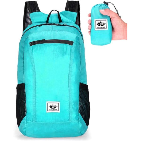 使う時だけ リュック 小さくたためるエコバッグ マイバック バックパック 登山 ポケッタブル(スカイ...