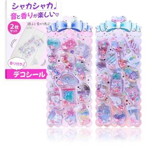 シャカシャカシール 香り付き デコレーションシール ぷくぷく ドロップ