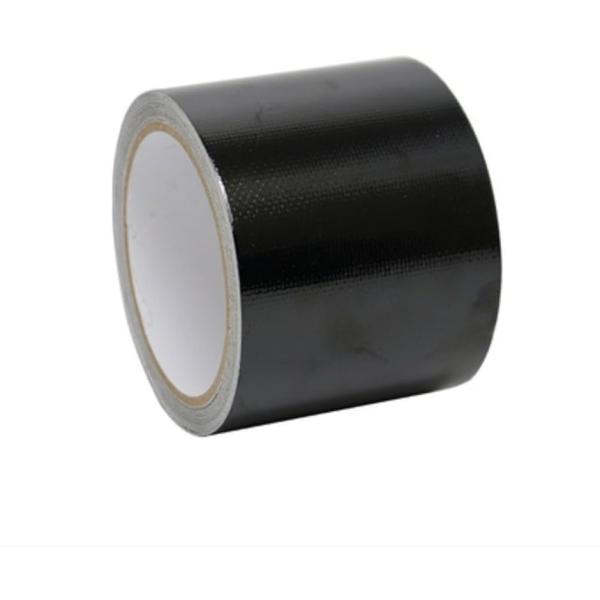 テント補修テープ 強力防水 粘着テープ 屋外対応 裂け防止 黒 修理シール(ブラック,  8cmx1...