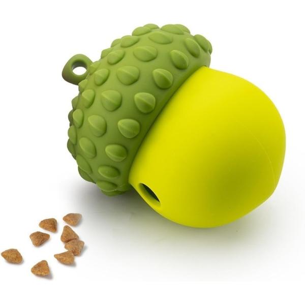 知育ボール どんぐり型 おやつボール 犬 噛むおもちゃ 留守番 歯磨きトイ 早食い防止 歯垢除去 ス...