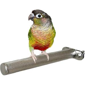 止まり木 モモンガ インコ 爪研ぎ ステップ 爪とぎ パーチ ケージ (ステンレス, 1.9cmx25cm)