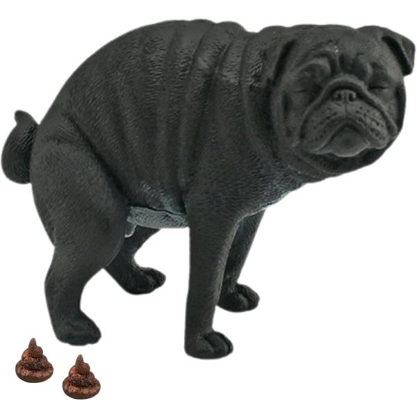 パグ グッズ うんこ 置物 おもしろグッズ インテリア うんち フィギュア(ブラック,  ブラック1...