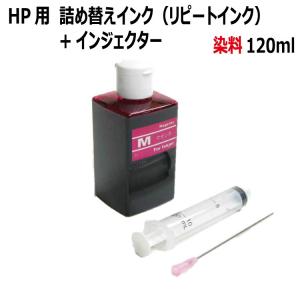 ( RPH120M-T ) HP/NEC/シャープ/カシオ/SONY用詰替えインク リピート マゼンタ（120ml 染料 MAGENTA インジェクター ノズル 付き）｜zecoocolor