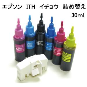 ( ZCEITH6-R )イチョウ ITH-6CL( ITHシリーズ )対応詰め替えインク( エプソン EPSON )30mlｘ6色 スターターセット ICチップリセッター付