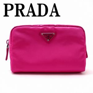 プラダ PRADA ポーチ コスメポーチ 化粧ポーチ ピンク 小物 ロゴ 1NA021-ZMX-F0029｜zeitakuya