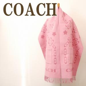 【新品タグ付き】COACH マフラー カシミヤブレンド シグネチャー ピンク COACH（コーチ） マフラー 新作 新品 カシミヤブレンド シグネチャー