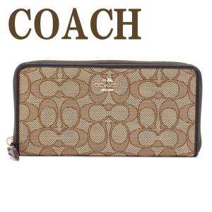COACH コーチ 長財布 レディース チェック柄 格子柄 ラウンド