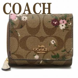 コーチ COACH 財布 レディース 三つ折り財布 レディース レザー フローラル 花柄 シグネチャー 6864IME7V｜zeitakuya