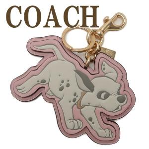 【並行輸入品】コーチ COACH キーホルダー レディース キーリング バッグチャーム ディズニー 101匹わんちゃん コラボ レザー ピンク 89991IMOKV  ネコポス