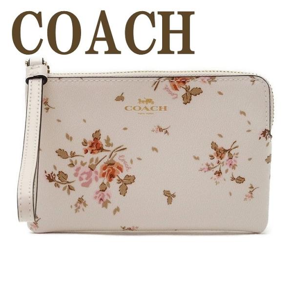 コーチ COACH ポーチ レディース 財布 ハンドポーチ スマホケース リストレット レザー 花柄...