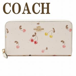 コーチ COACH 財布 レディース 長財布 チェリー さくらんぼ ラウンドファスナー ピンク C1813IMCAH｜zeitakuya