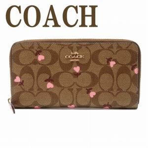 コーチ COACH 財布 長財布 レディース お花 花柄 フローラル ハート ラウンドファスナー シグネチャー ピンク C3288IMQA4｜zeitakuya