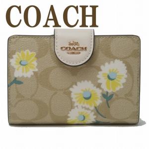 コーチ COACH 財布 レディース 二つ折り財布 花柄 シグネチャー C3375IMOTV｜zeitakuya