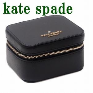 ケイトスペード KateSpade ジュエリーボックス レディース ポーチ ケース レザー ブラック 黒 K8066-001｜zeitakuya