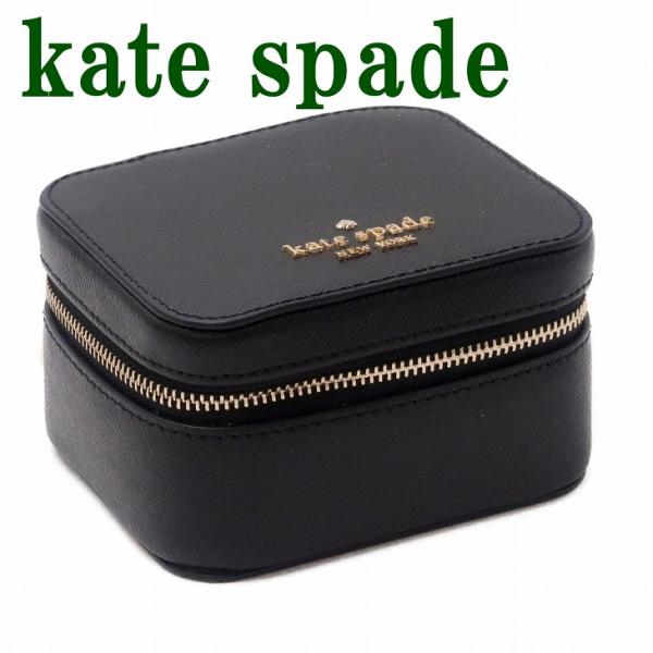 ケイトスペード KateSpade ジュエリーボックス レディース ポーチ ケース レザー ブラック...