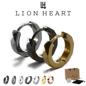 ライオンハート ピアス メンズ カッティング フープピアス メンズ サージカルステンレス LH-03EA0015 LION HEART ステンレス アレルギーフリー メンズピアス 片｜zeitakuya