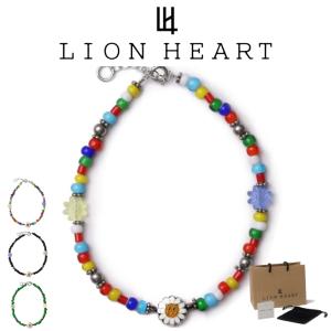ライオンハート アンクレット メンズ LH T.H.R フラワーLEOアンクレット ガラスビーズ 316L 真鍮 LH-1AN046 LION HEART クリスマス 誕生日 プレゼント ギフト 彼
