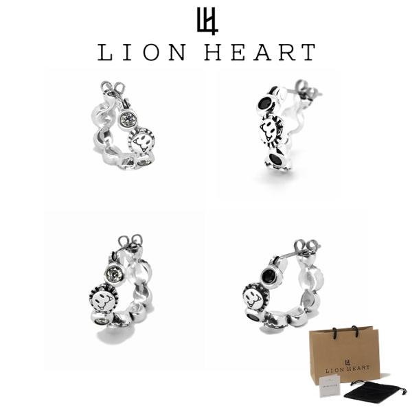 ライオンハート ピアス メンズ シャープフープピアス ジルコニア SV925 サージカルステンレス ...