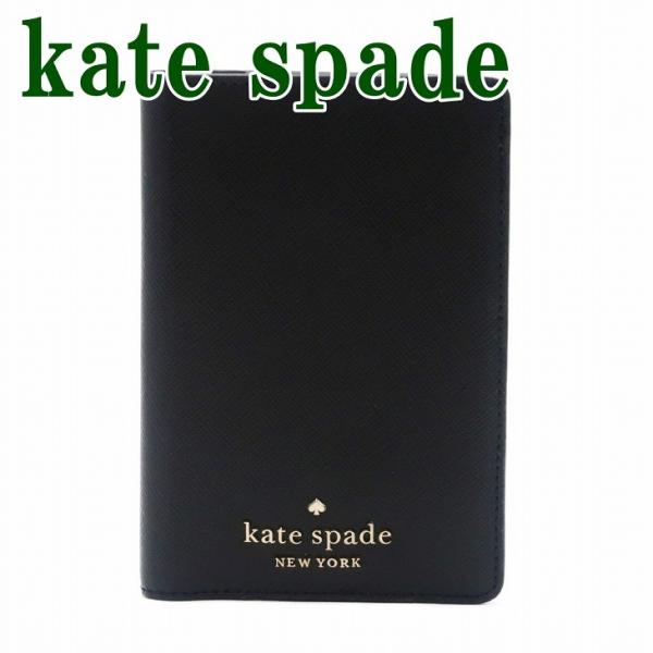 ケイトスペード Kate Spade レディース パスポートケース レザー ブラック 黒 WLR00...