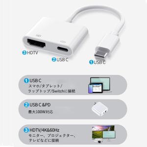 【改良版】type-c hdmi 充電しながら...の詳細画像1