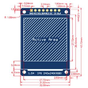 1.54インチ ST7789 解像度240x2...の詳細画像3