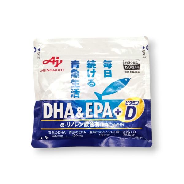 味の素　DHA&amp;EPA+ビタミンD 120粒入り