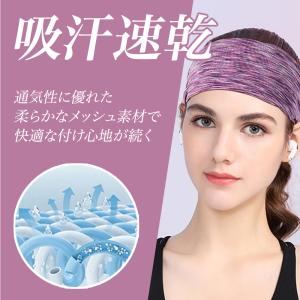 ヘッドバンド ヘアバンド 汗止め 速乾 冷感 ...の詳細画像2