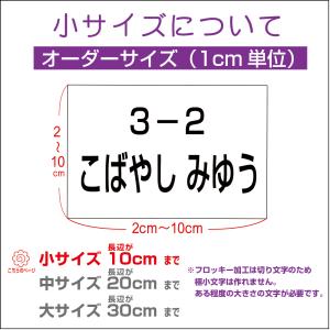 お名前入りゼッケン(小 2cm〜10cm) 洗...の詳細画像1
