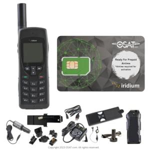 OSAT Iridium 9555 Satellite Phone Telephone ＆ SIM Prepaid, Postpaid Flex Monthly Contract SIM Cards Ready to Activate - Voice,Text Messaging SMS Glob