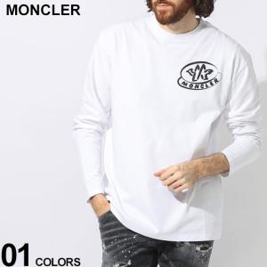 モンクレール Tシャツ 長袖 MONCLER メンズ ロンT レタリングプリント ロゴ ワッペン ブランド トップス MC8D000118390T