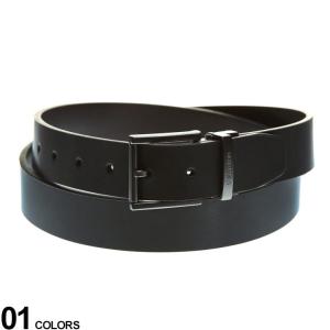 DIESEL（ディーゼル） 牛革 オーバルロゴ バックル留め ベルト メンズ