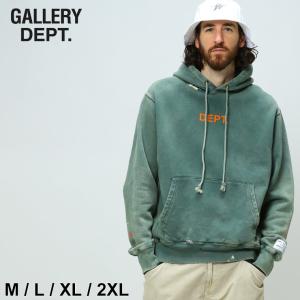 ギャラリーデプト パーカー メンズ GALLERY DEPT. ブランド ロゴ プリント 裏起毛 ペイント プルオーバー CENTER LOGO  GDCLH2041