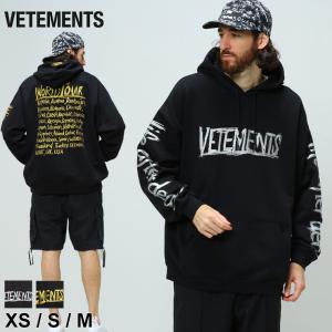ヴェトモン パーカー メンズ VETEMENTS ブランド ロゴ プリント プル